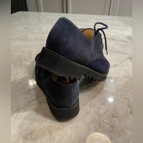 Ron White size 9.5. Navy suede with sparkle. - Picture 2 of 8